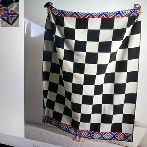 Pendleton Urban outfitters UO checkered wool blanket NWT